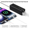 multi port car power inverter 2 ac outlets & 4 usb ports with lcd voltage display