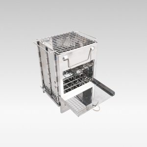folding portable wood burning stove multi fuel cooking windproof burner