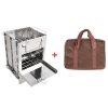 folding portable wood burning stove multi fuel cooking windproof burner