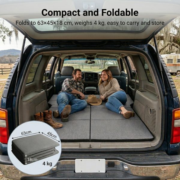 foldable adjustable non inflatable car mattress portable space saving travel bed for suv & car foldable adjustable non inflatable car mattress portable space saving travel bed for suv & car