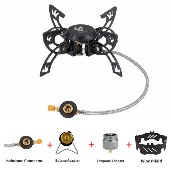 3800w portable windproof camping stove fast boiling outdoor gas burner
