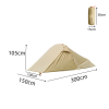 trailduo 2p tunnel tent — 1.95 kg ultralight double layer shelter