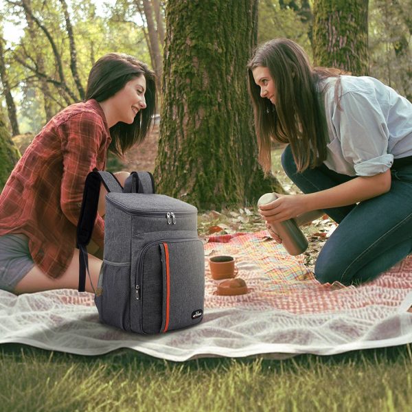30 can insulated leakproof cooler backpack lightweight thermal bag with multi pockets