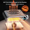 Portable 12V car heater with 360° PTC airflow on dashboard