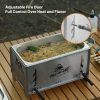 multi function charcoal camp stove dual zone cooking, 3 level heat multi function charcoal camp stove dual zone cooking, 3 level heat