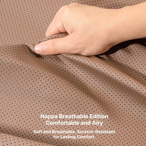 premium napa leather car seat cushion breathable universal seat protector with anti slip backing