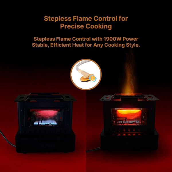 1900w retro gas stove portable cooking & flame viewing 1900w retro gas stove portable cooking & flame viewing