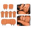 premium napa leather car seat cushion breathable universal seat protector with anti slip backing