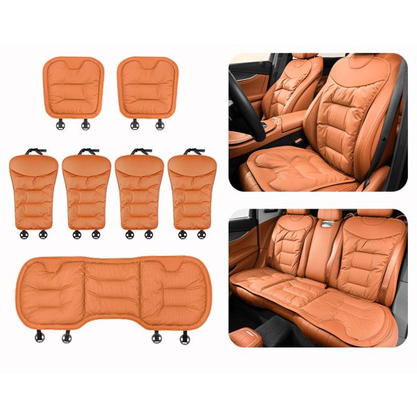 premium napa leather car seat cushion breathable universal seat protector with anti slip backing