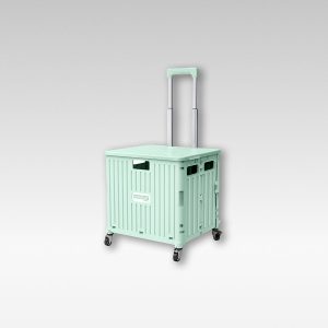 heavy duty collapsible rolling crate 50l folding utility cart with lid & telescoping handle heavy duty collapsible rolling crate 50l folding utility cart with lid & telescoping handle