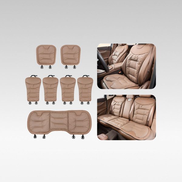 premium napa leather car seat cushion breathable universal seat protector with anti slip backing