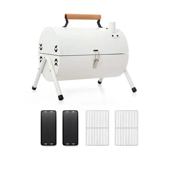 portable table top charcoal grill 3 5 people dual zone roasting for camping & picnics