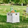 heavy duty collapsible rolling crate 50l folding utility cart with lid & telescoping handle