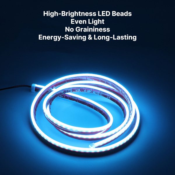rgb multi color car hood led light strip