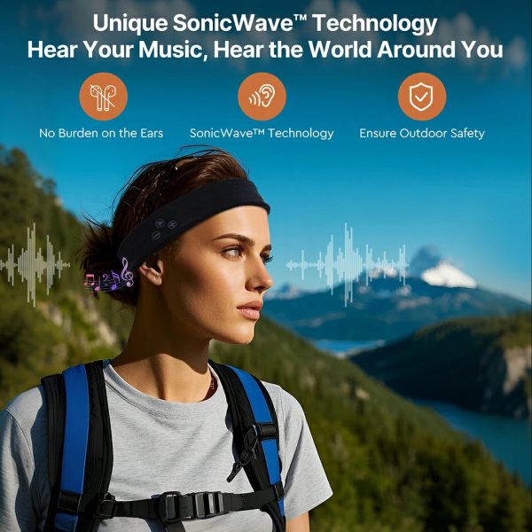 breathable sports headband bluetooth headset ultra thin washable sleep headphones
