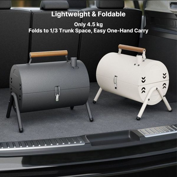portable table top charcoal grill 3 5 people dual zone roasting for camping & picnics