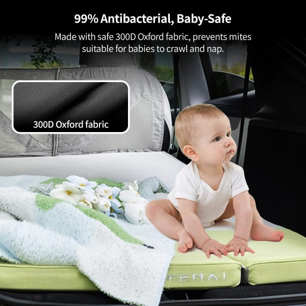 99% antibacterial car camping mattress all season foldable memory foam travel bed