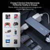 multi port car power inverter 2 ac outlets & 4 usb ports with lcd voltage display
