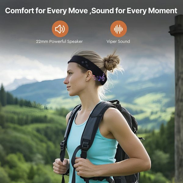 breathable sports headband bluetooth headset ultra thin washable sleep headphones