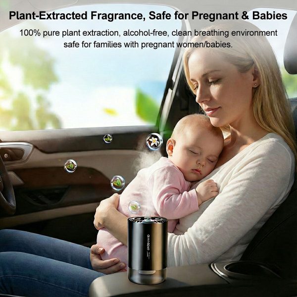ai smart car aroma diffuser dual nano atomizer with starry sky projection & auto scent control
