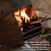 stainless steel portable collapsible camping rocket wood stove wood burning