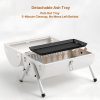 portable table top charcoal grill 3 5 people dual zone roasting for camping & picnics