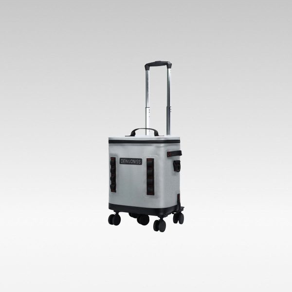 32l rolling tpu soft cooler with detachable trolley waterproof leakproof portable ice chest for travel & camping