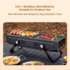 portable stainless steel grill foldable 3 7 people bbq portable stainless steel grill foldable 3 7 people bbq