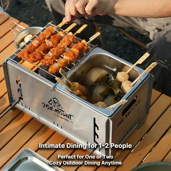 multi function charcoal camp stove dual zone cooking, 3 level heat multi function charcoal camp stove dual zone cooking, 3 level heat