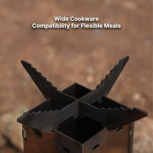 stainless steel portable collapsible camping rocket wood stove wood burning