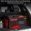 60l multi compartment car trunk organizer heavy duty waterproof foldable storage bin
