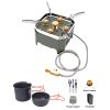 13800w high power camping stove foldable multi head outdoor cooker 13800w high power camping stove foldable multi head outdoor cooker