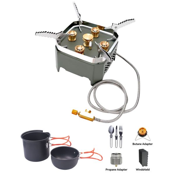 13800w high power camping stove foldable multi head outdoor cooker 13800w high power camping stove foldable multi head outdoor cooker