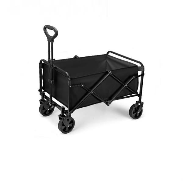 heavy duty collapsible outdoor wagon all terrain folding garden cart with big wheels for camping & beach