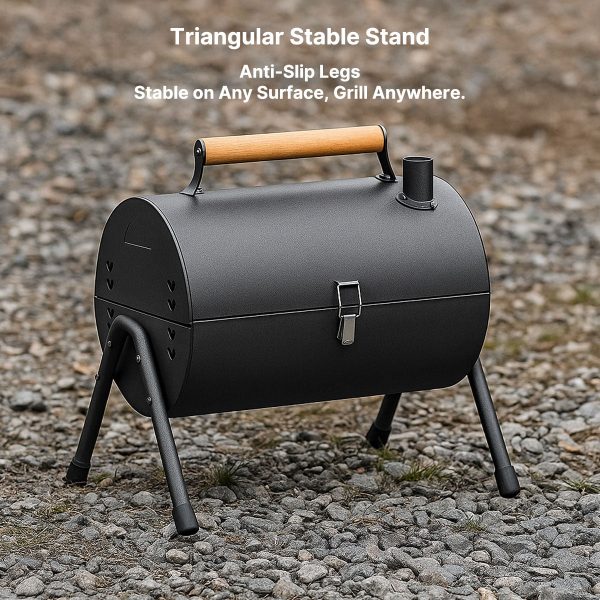 portable table top charcoal grill 3 5 people dual zone roasting for camping & picnics