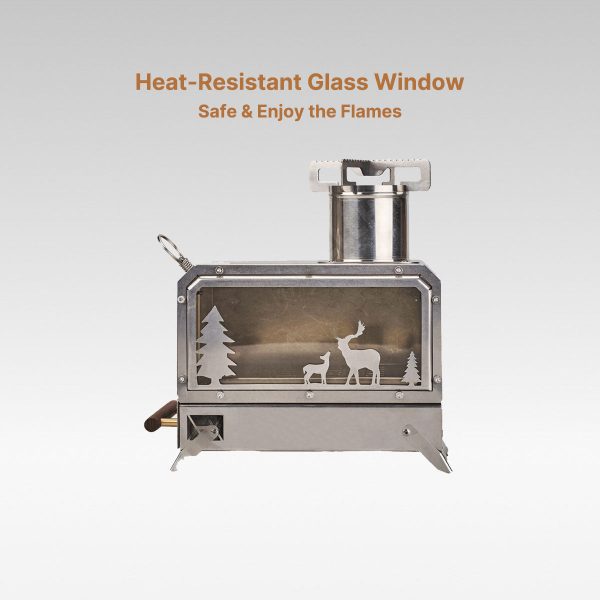 portable camping wood burning stove fast boiling outdoor burner