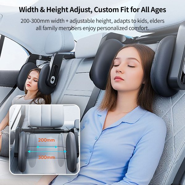 adjustable car headrest neck support universal side sleep pillow with memory foam