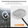 180° rotating car wash mop curved ergonomic handle scratch free microfiber scrubber