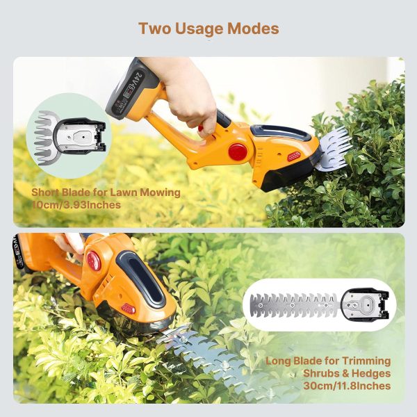 2 in 1 cordless mini electric hedge trimmer handheld rechargeable grass shear & shrub trimmer 2 in 1 cordless mini electric hedge trimmer handheld rechargeable grass shear & shrub trimmer