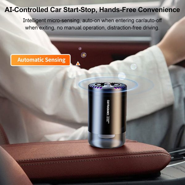 ai smart car aroma diffuser dual nano atomizer with starry sky projection & auto scent control