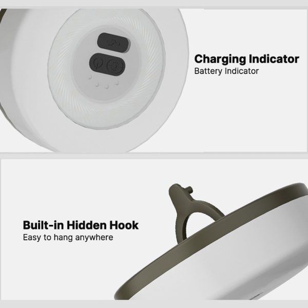 retractable waterproof camping string light strip for tents, trees, or patios