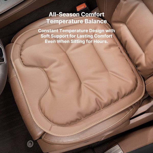 premium napa leather car seat cushion breathable universal seat protector with anti slip backing