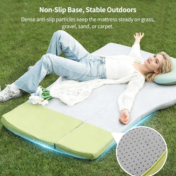 99% antibacterial car camping mattress all season foldable memory foam travel bed