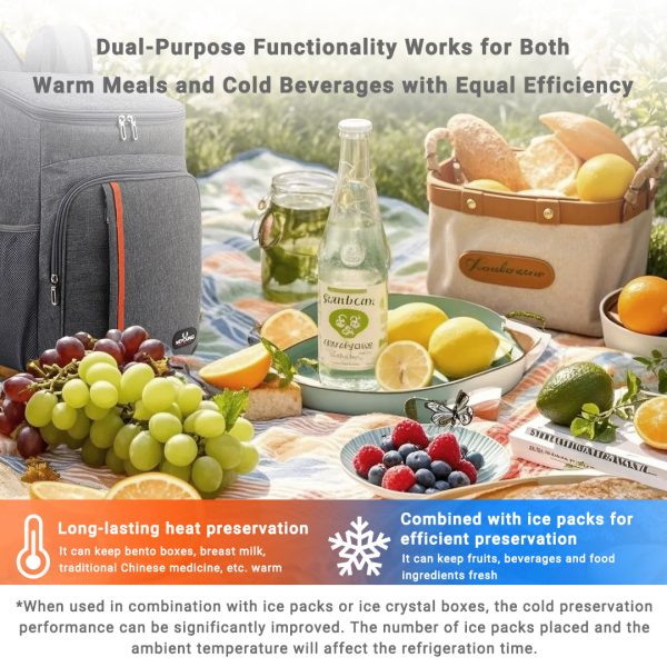 30 can insulated leakproof cooler backpack lightweight thermal bag with multi pockets