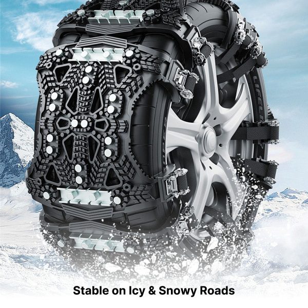 no jack needed steel plate anti slip tire chains universal emergency traction for car & suv no jack needed steel plate anti slip tire chains universal emergency traction for car & suv