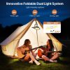 2400 lm solar powered lithium battery flood light rechargeable outdoor atmosphere light