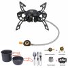 3800w portable windproof camping stove fast boiling outdoor gas burner