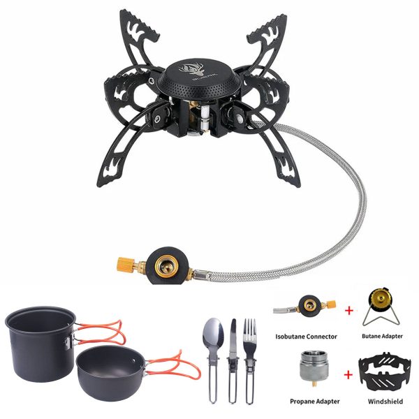 3800w portable windproof camping stove fast boiling outdoor gas burner