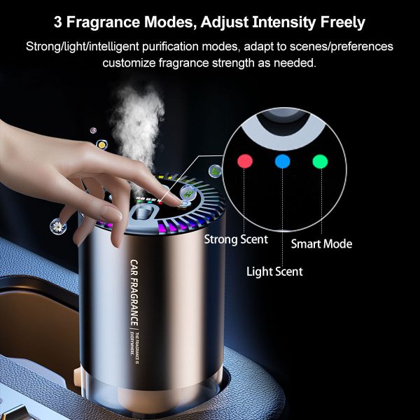 ai smart car aroma diffuser dual nano atomizer with starry sky projection & auto scent control