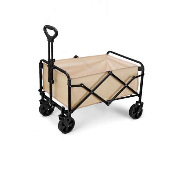 heavy duty collapsible outdoor wagon all terrain folding garden cart with big wheels for camping & beach